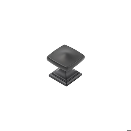 Hickory Hardware Dover Collection Knob 1-1/4 Inch Square Matte Black Finish H078769MB